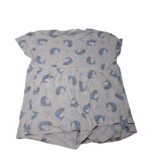 PIYAMA ZARA REMERA M/C Y SHORT ROSA UNICORNIOS T13/14