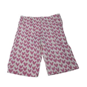 CALZA CORTA BCA CORAZONES ROSA BAS T7 NUEVA
