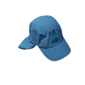 GORRO CON VISERA CELESTE SURF TABLA TAPA CUELLO CON PROTECCION UV NUEV