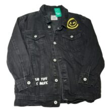 CAMPERA JEAN NEGRA EMOJI FUZARKA T7/8