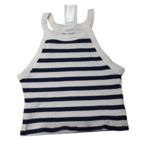 MUSCULOSA TOP RAY BLANCO AZUL ZARA T9/10 GT