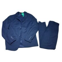 TRAJE SACO PANTALON AZUL CUADRILLE ZARA T9