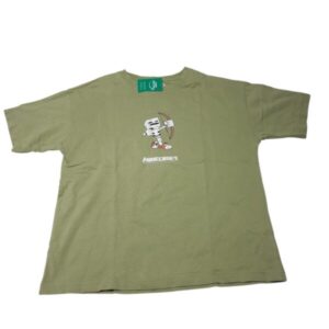 REMERA VERDE MINECRAFT ZARA T9/10 ESPALDA ESTAMP