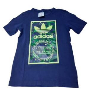 REMERA AZUL ADIDAS T7/8 CUELLO DECO