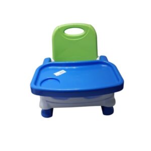 SILLA DE COMER PORTATIL PLASTICO BCO VERDE CINTURONES PLASTICO MARCA