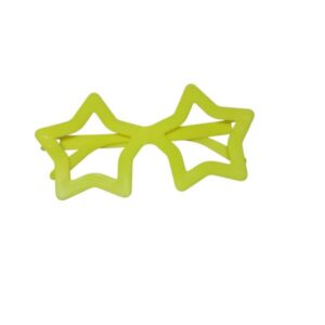 DISFRAZ LENTES COTILLON AMARILLO FLUO PLASTICO