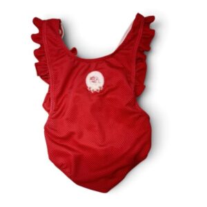 MALLA ENTERA ROJA PUNTITOS BCOS ROSA T2AP