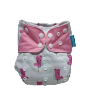 PAÑAL ECOLOGICO  BCO ROSA UNICORNIOS ROSA