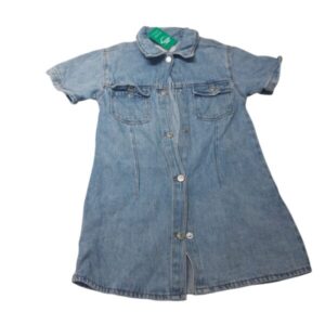 VESTIDO JEAN CLASICO BOTONES ADELANTE ZARA T4/5