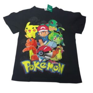 REMERA NEGRA POKEMON T10
