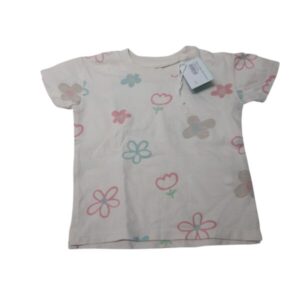 REMERA ALG CEMITA FLORES ROSA CELESTE BRONZINI T9/12M