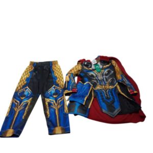 DISFRAZ 2P THOR AZUL DORADO CAPA ROJA DISNEY T4