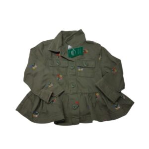 CHAQUETA VERDE FLORES BORDADAS GAP T18/24M DECO