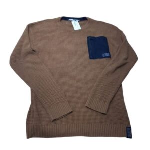 BUZO HILO MARRON NEGRO BOLSILLO H&M T13/14 ENGANCHE GT