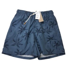 BERMUDA DE BAÑO AZUL PALMERAS KIABI NUEVO TM T16AP