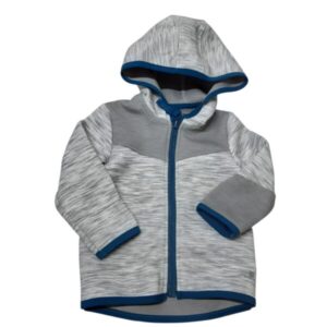 CAMPERA GRIS JASPEADO NEOPRENO BORDE AZUL DECATHLON T2