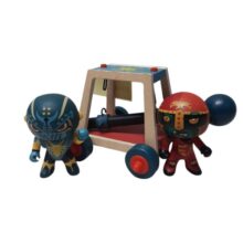 SPIDER ATTACK DJECO AUTO CATAPULTA CON DOS PERSONAJES