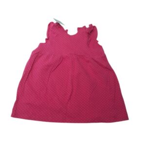 VESTIDO ALG FUCSIA LUNARES BCOS SIN ETQ T6/9M AP