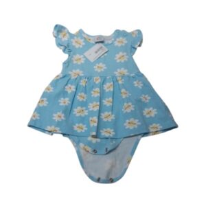VESTIDO BODY ALG CELESTE FLORES TEDDY T6/9M GT