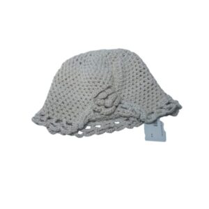 SOMBRERO CROCHET BEIGE FLOR HILO
