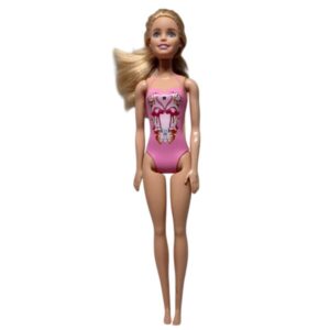 BARBIE CON MALLA ROSA PLASTICO