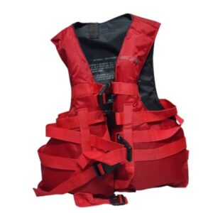 CHALECO SALVAVIDAS ROJO Y NEGRO SEA QUEST HASTA 40KILOS