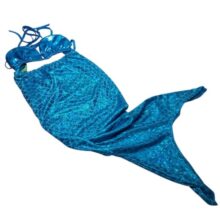 DISFRAZ SIRENA CON TOP CELESTE BRILLANTE
