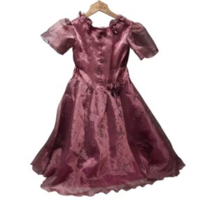 DISFRAZ VESTIDO TULES ROSA VIEJO APLIQUES VARIOS BRILLOS T8/10AP SIN M