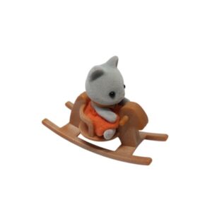 CONEJITO SYLVANIAN BEBE CON CABALLITO BALANCIN
