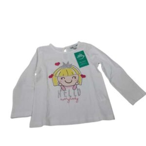 REMERA BLANCA NIÑA CORONA FAGOTTINO T9/12M