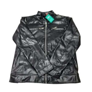 CAMPERA CUERINA NEGRA MANUS 12 T10AP