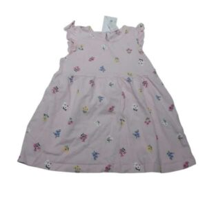VESTIDO ALG ROSA FLORES H&M T6/9M