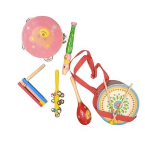 INSTRUMENTOS MUSICALES DJECO TAMBOR PANDERETA MARACA