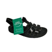 SANDALIAS NEGRAS CHAROL MINI MISS CAROL T27