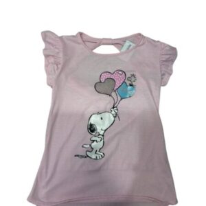 REMERA ROSADA SNOOPY GLOBOS T10 AP