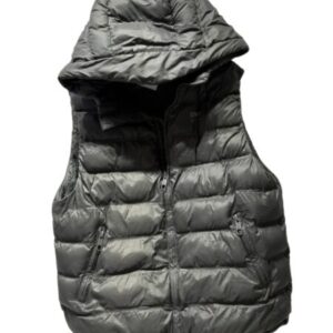 CHALECO INFLADITO GRIS OSCURO ZARA T9/10