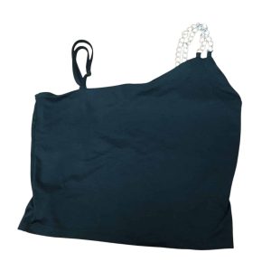 TOP LYCRA NEGRO BRETEL CADENA PLATEADA NOISY MAY T M