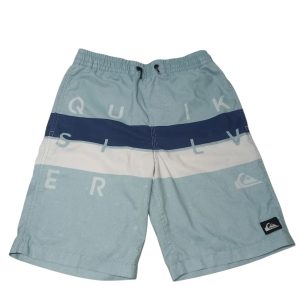 SHORT DE BAÑO CELESTE AZUL PIOLAS NEGRAS QUIKSILVER T12