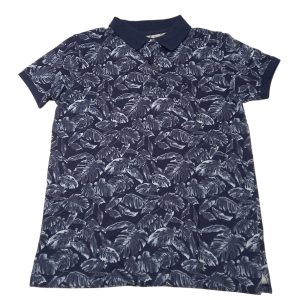 REMERA PIQUE AZUL HOJAS PRIMARK T10/11