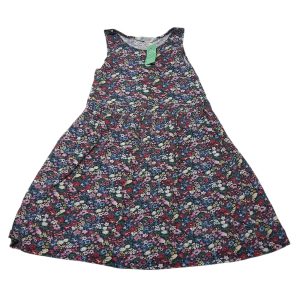 VESTIDO ALG NEGRO FLORES DE COLORES H&M T8/10