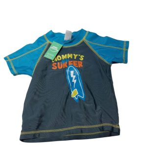 REMERA LICRA PLAYA GRIS CELESTE OMMY CARTERS T18M