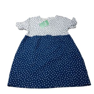 VESTIDO AZUL BLANCO LUNARES ZARA T2/3
