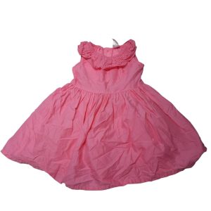 VESTIDO ROSA ACANALADO HOMBROS CARTERS T18M