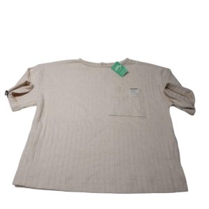 REMERA HILO BEIGE BOLSILLO ZARA T10