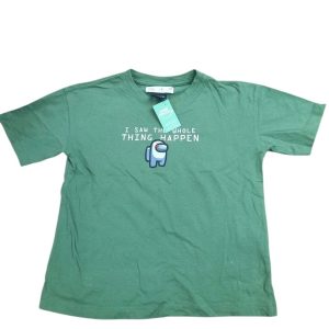 REMERA ALG VERDE AMONGUS CELESTE ZARA T6