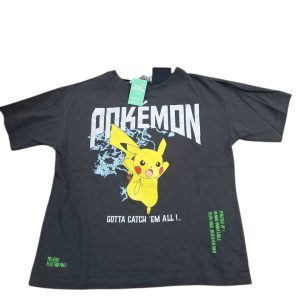 REMERA ALG GRIS POKEMON AMARILLO ZARA T6