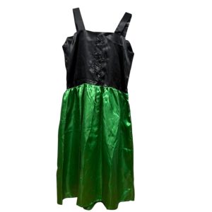 DISFRAZ VESTIDO RASO VERDE NEGRO T 8-10 ENG