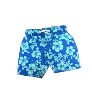 BERMUDA BAÑO AZUL FLORES CELESTES H&M T 1 1/2-2