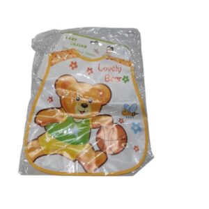 BABERO PARA BEBE AMARILLO OSO CON PELOTA DE BASQUET