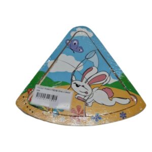 PUZZLE TRIANGULAR 5 PIEZAS CONEJO MARIPOSA